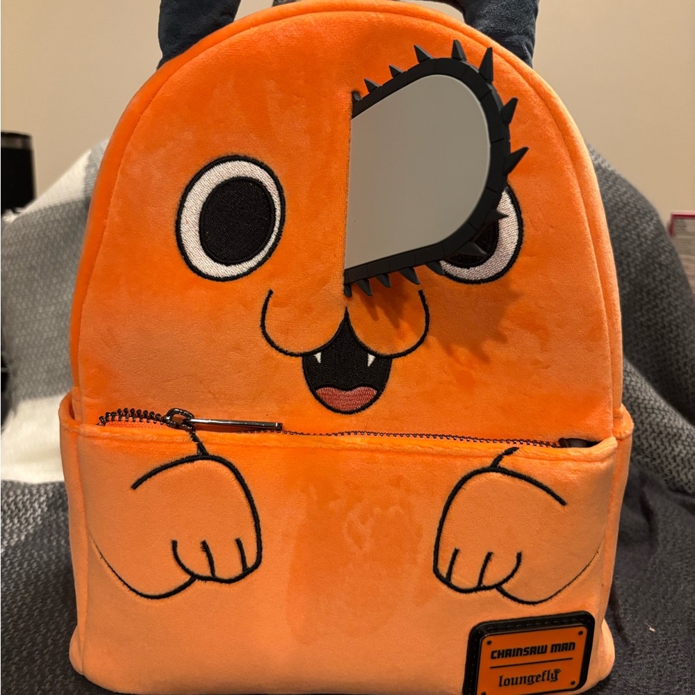 Loungefly Chainsaw Man Pochita Orange Backpack
